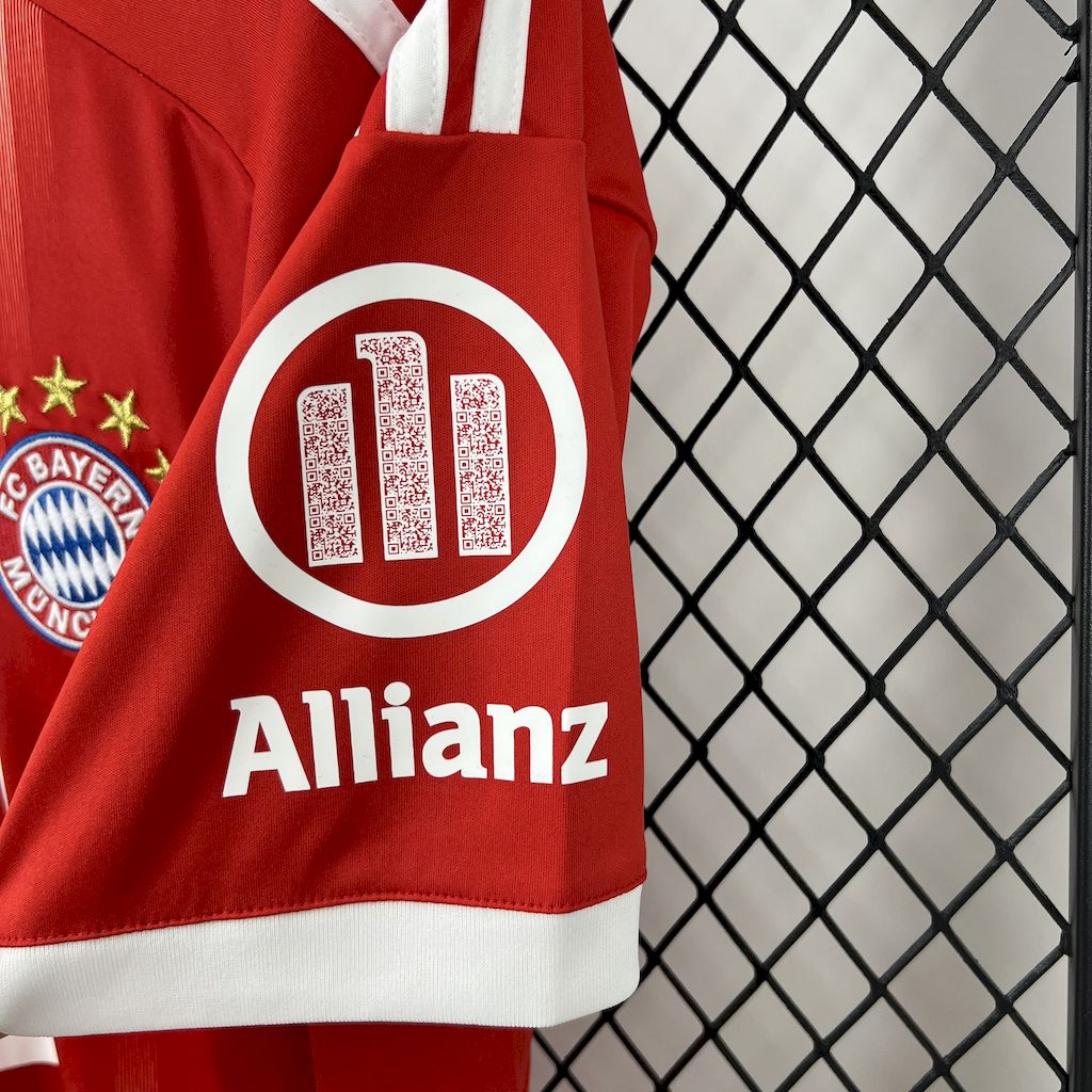 Camisa Bayern de Munique Home 2025/26 Vermelha e Branca - Modelo Torcedor