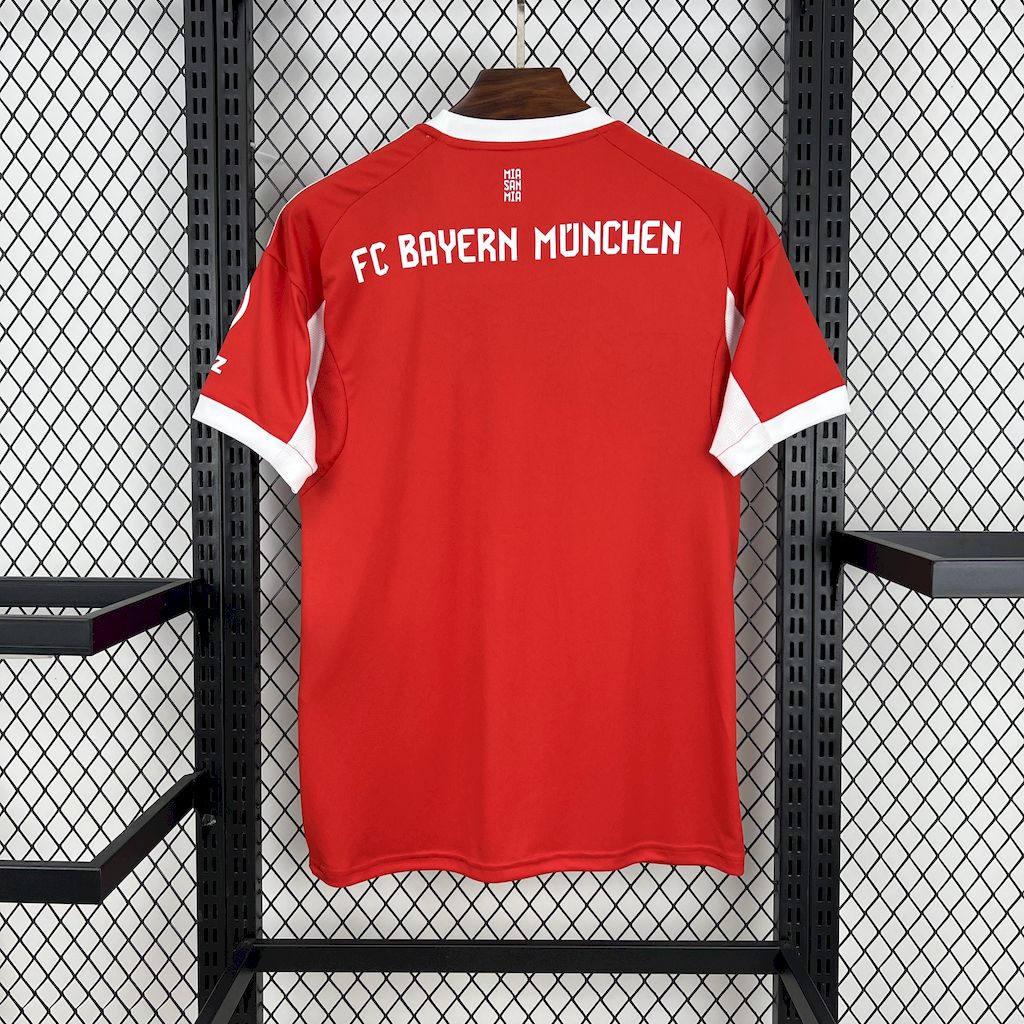 Camisa Bayern de Munique Home 2025/26 Vermelha e Branca - Modelo Torcedor