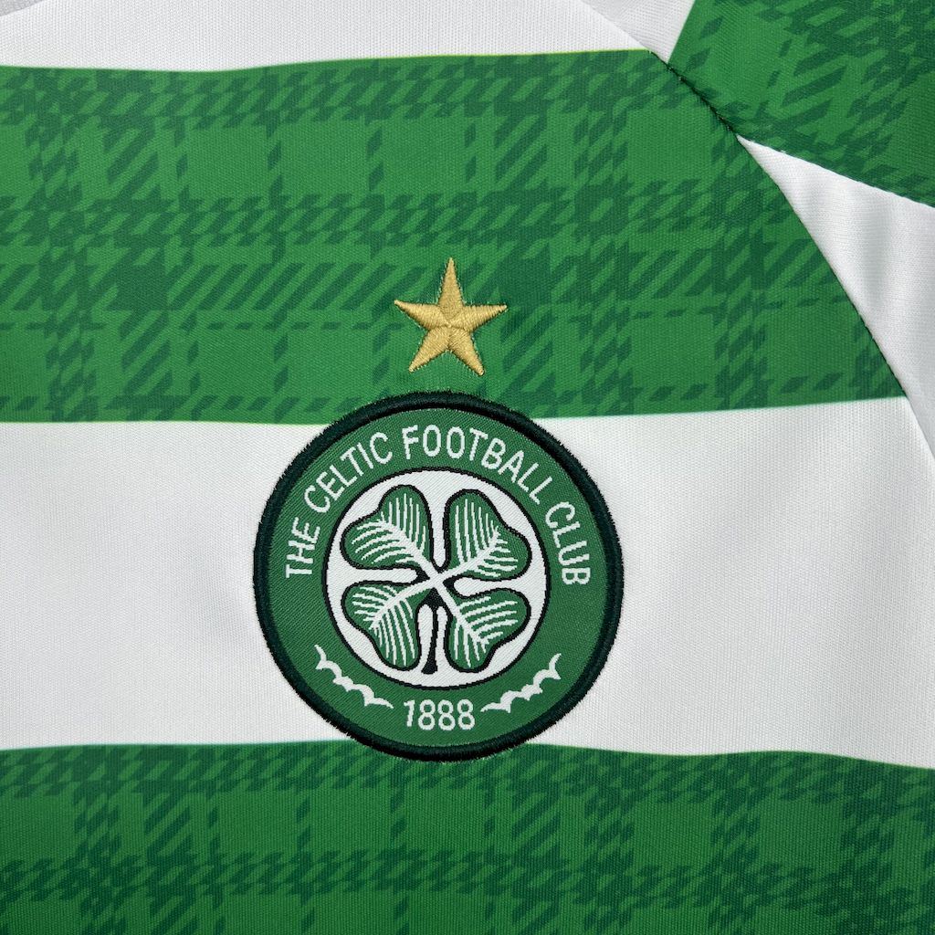 Camisa Celtic Home 2025/26 Verde e Branca - Modelo Torcedor