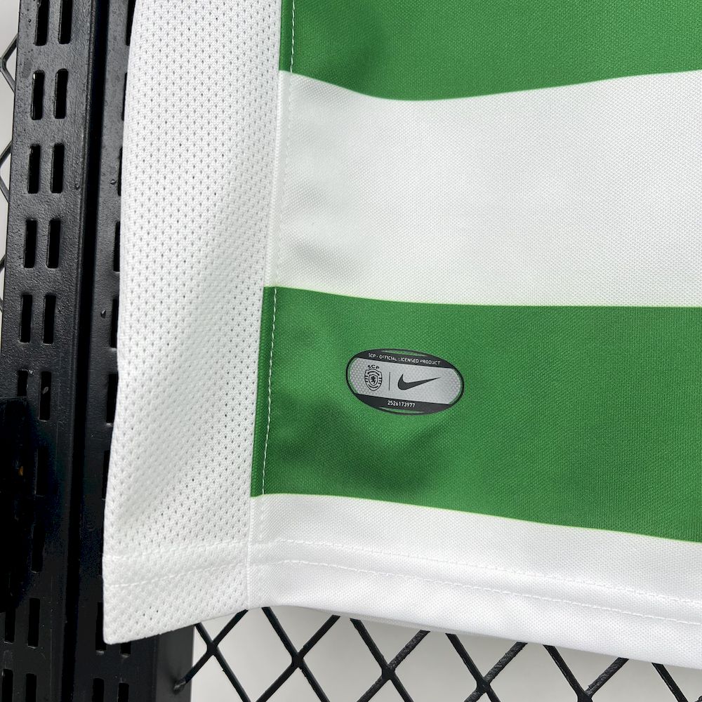 Camisa Sporting Home 2025/26 Verde e Branca - Modelo Torcedor