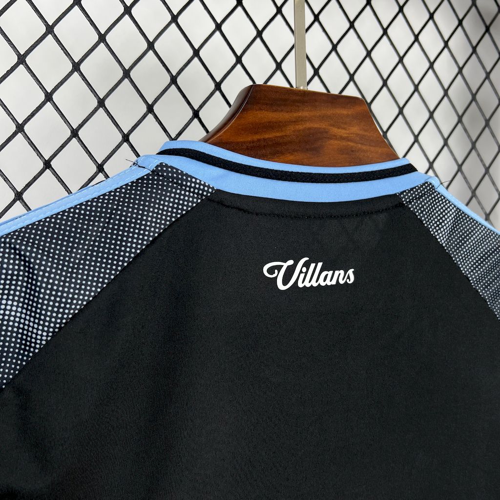 Camisa Aston Villa Away 2025/26 Preta - Versão Torcedor
