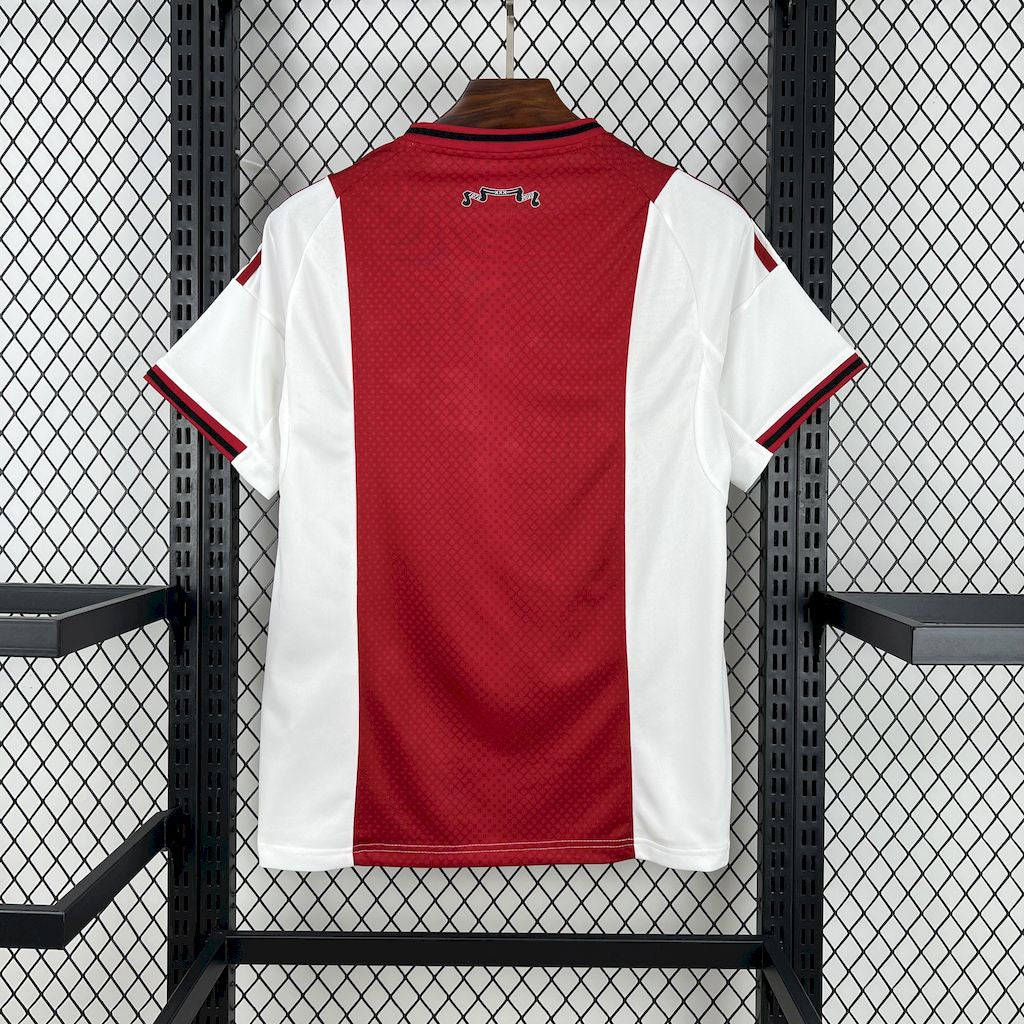 Camisa Ajax Home 2025/26 Vermelha e Branca - Versão Torcedor
