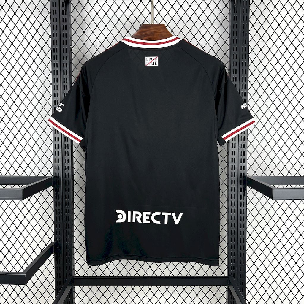Camisa River Plate Away 2025/26 Preto e Vermelho - Modelo Torcedor