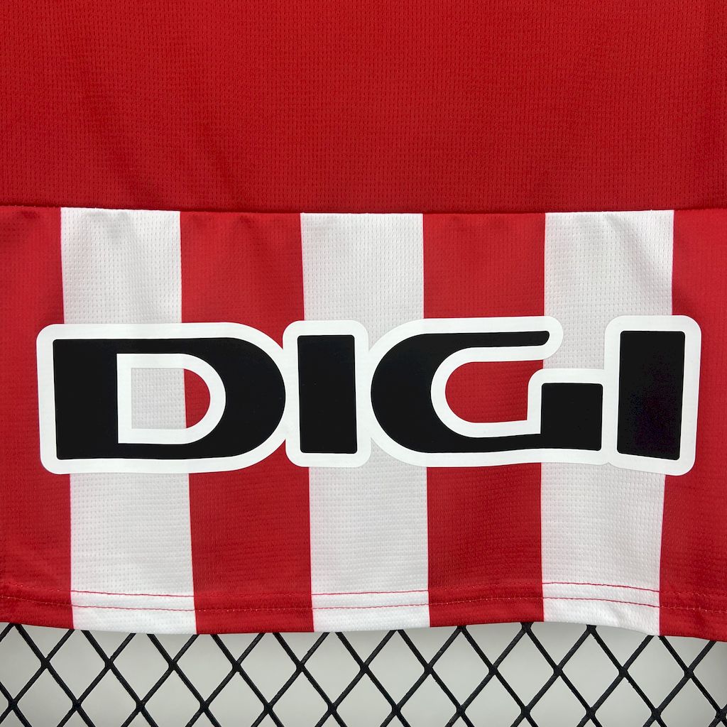 Camisa Athletic Bilbao Home 2025/26 Vermelha e Branca - Modelo Torcedor