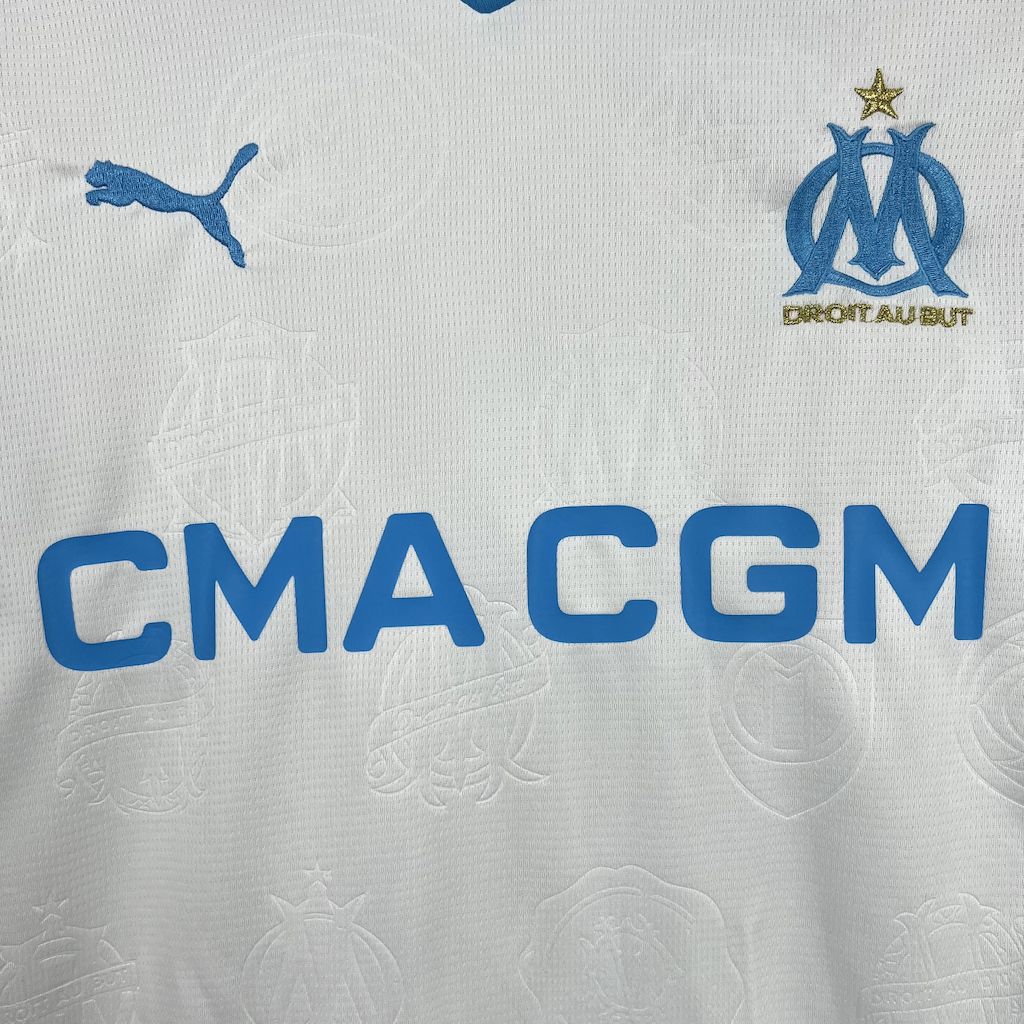 Camisa Olympique de Marseille Home 2025/26 Branca - Modelo Torcedor