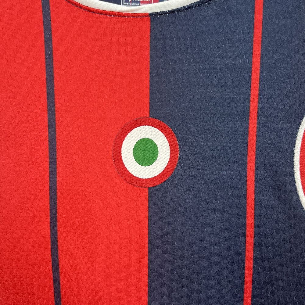 Camisa Bologna Home 2025/26 Vermelho e Azul - Versão Torcedor