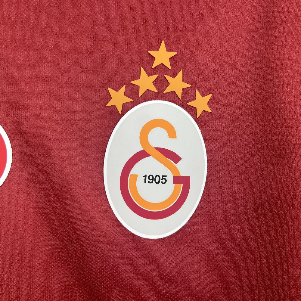 Camisa Galatasaray Home 2025/26 Vermelha e Laranja - Modelo Torcedor