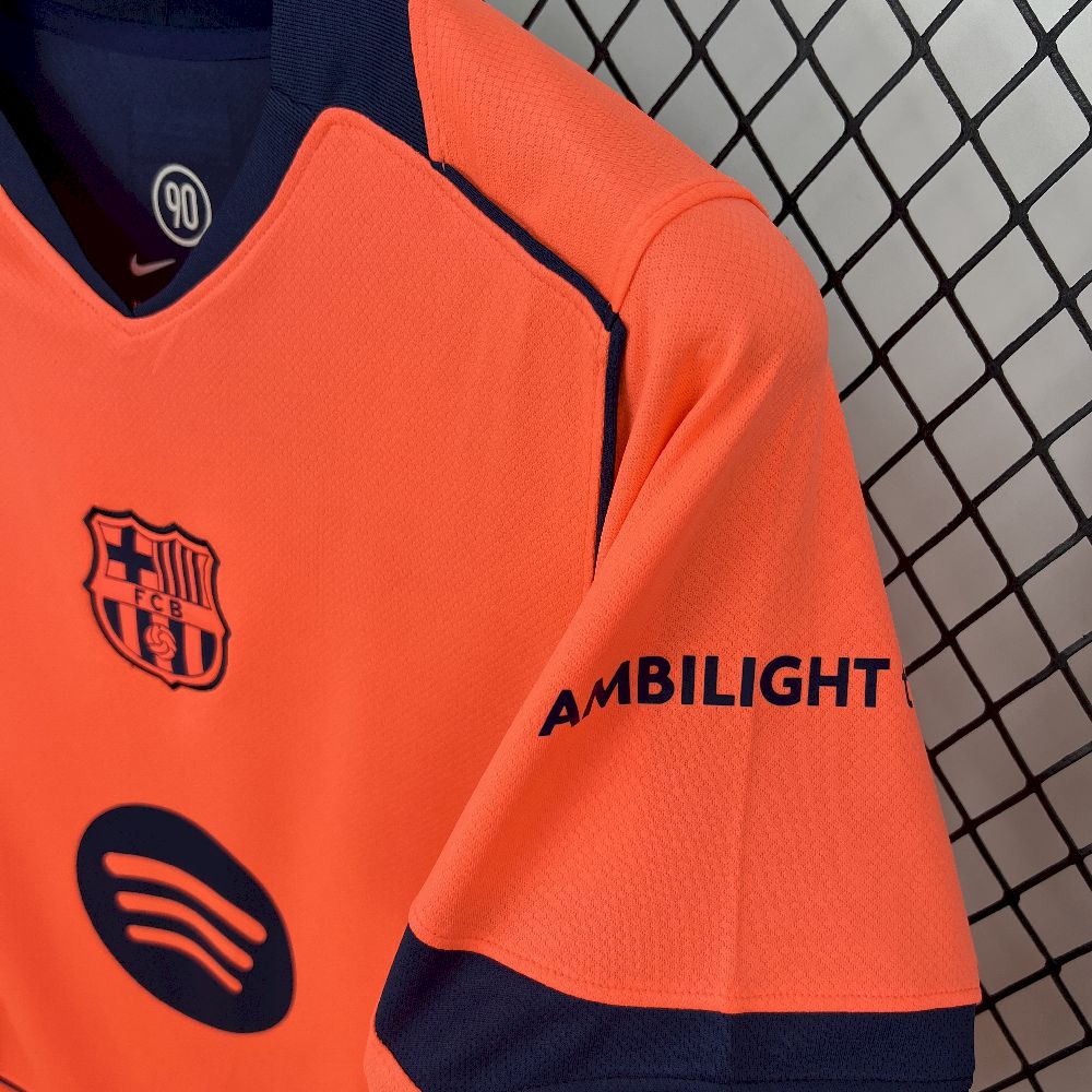 Camisa Barcelona Third 2025/26 Laranja - Modelo Torcedor