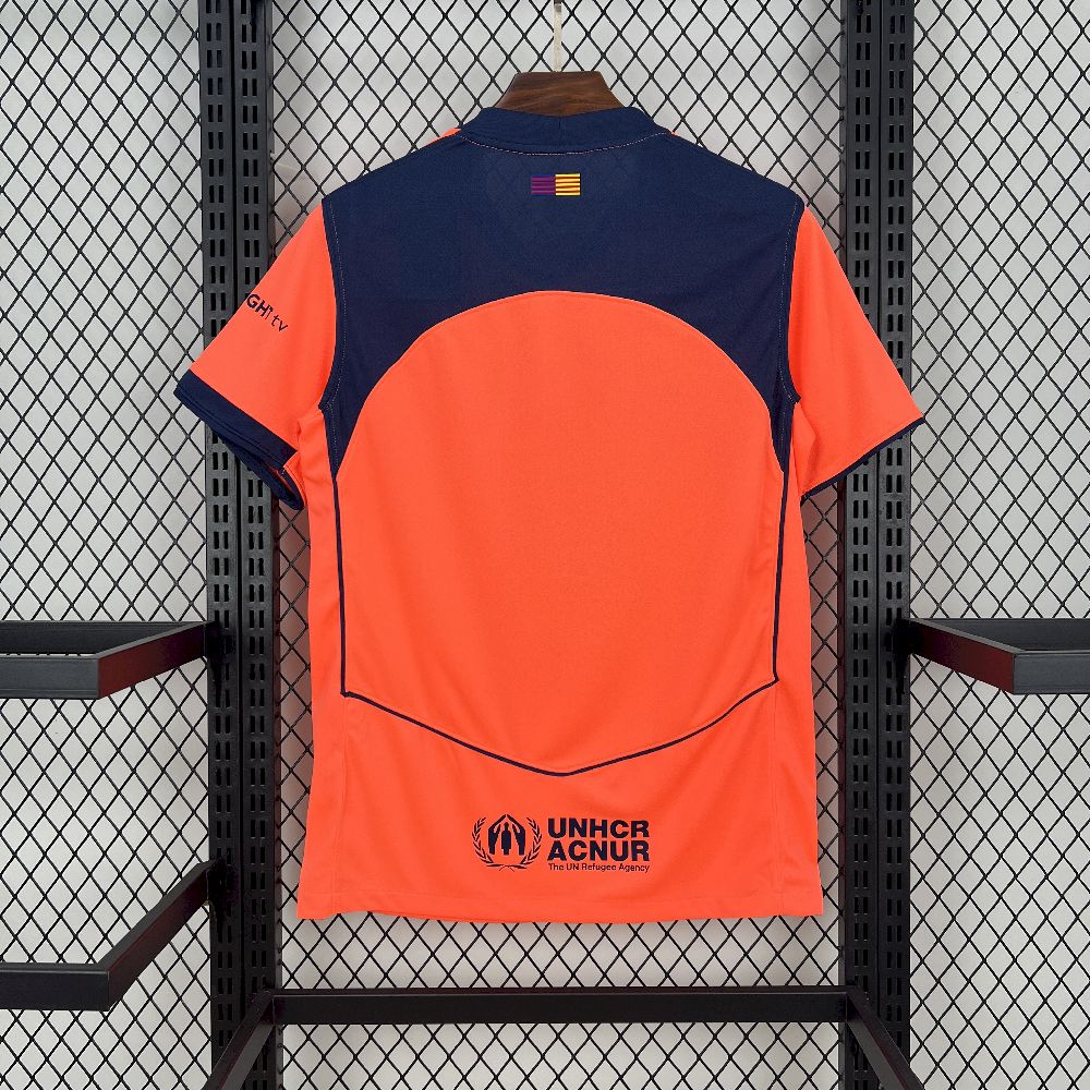 Camisa Barcelona Third 2025/26 Laranja - Modelo Torcedor