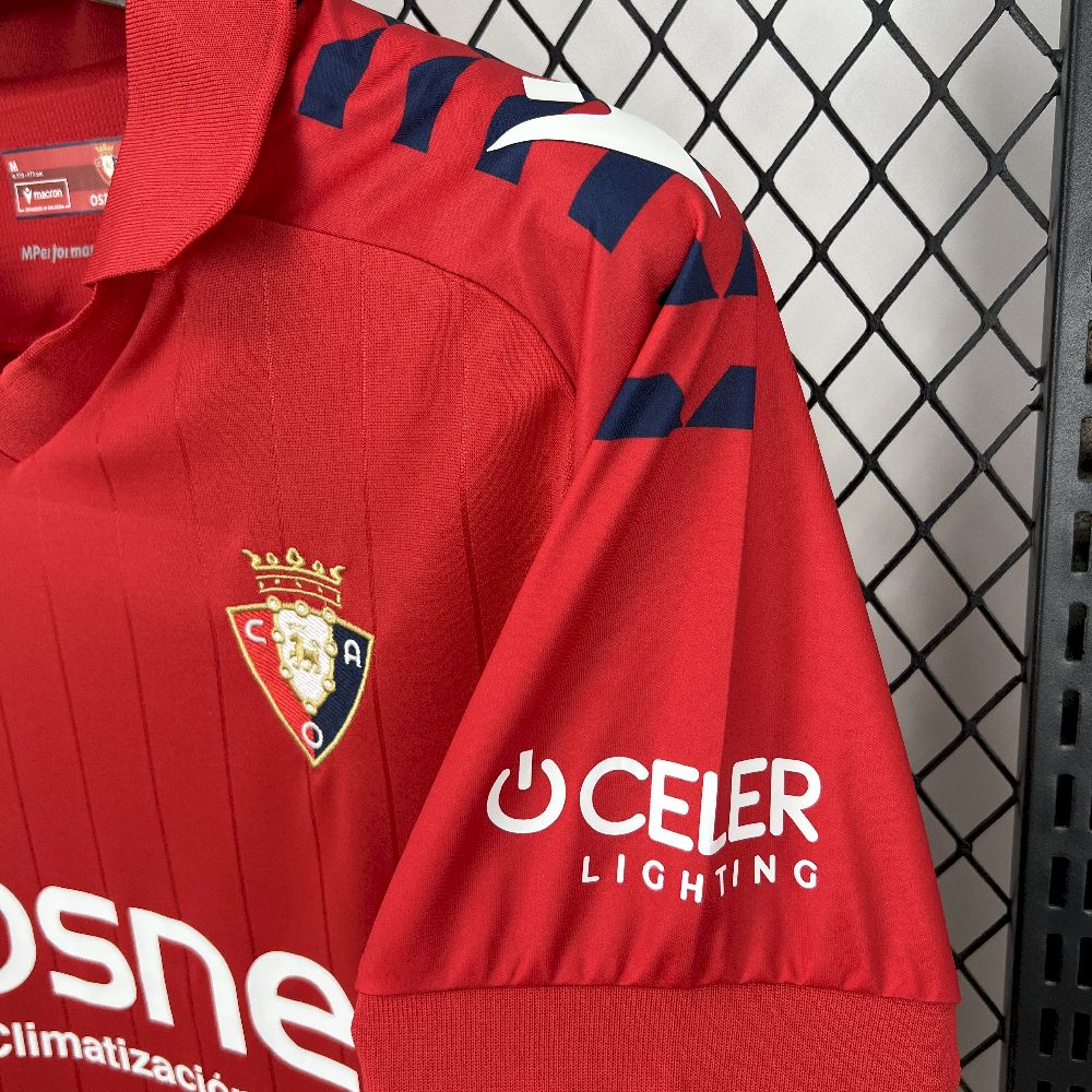 Camisa Osasuna Home 2025/26 Vermelha- Versão Torcedor