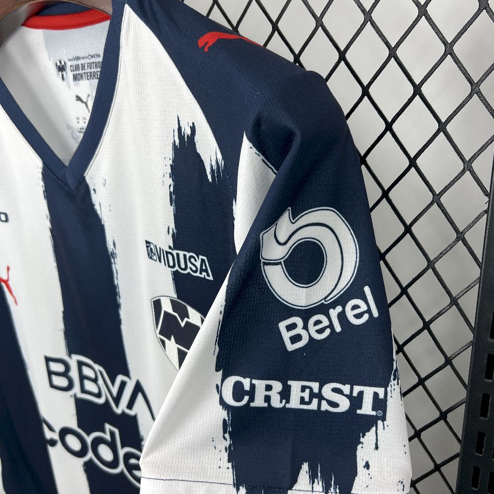 Camisa Monterrey Home 2025/26 Azul e Branca - Versão Torcedor