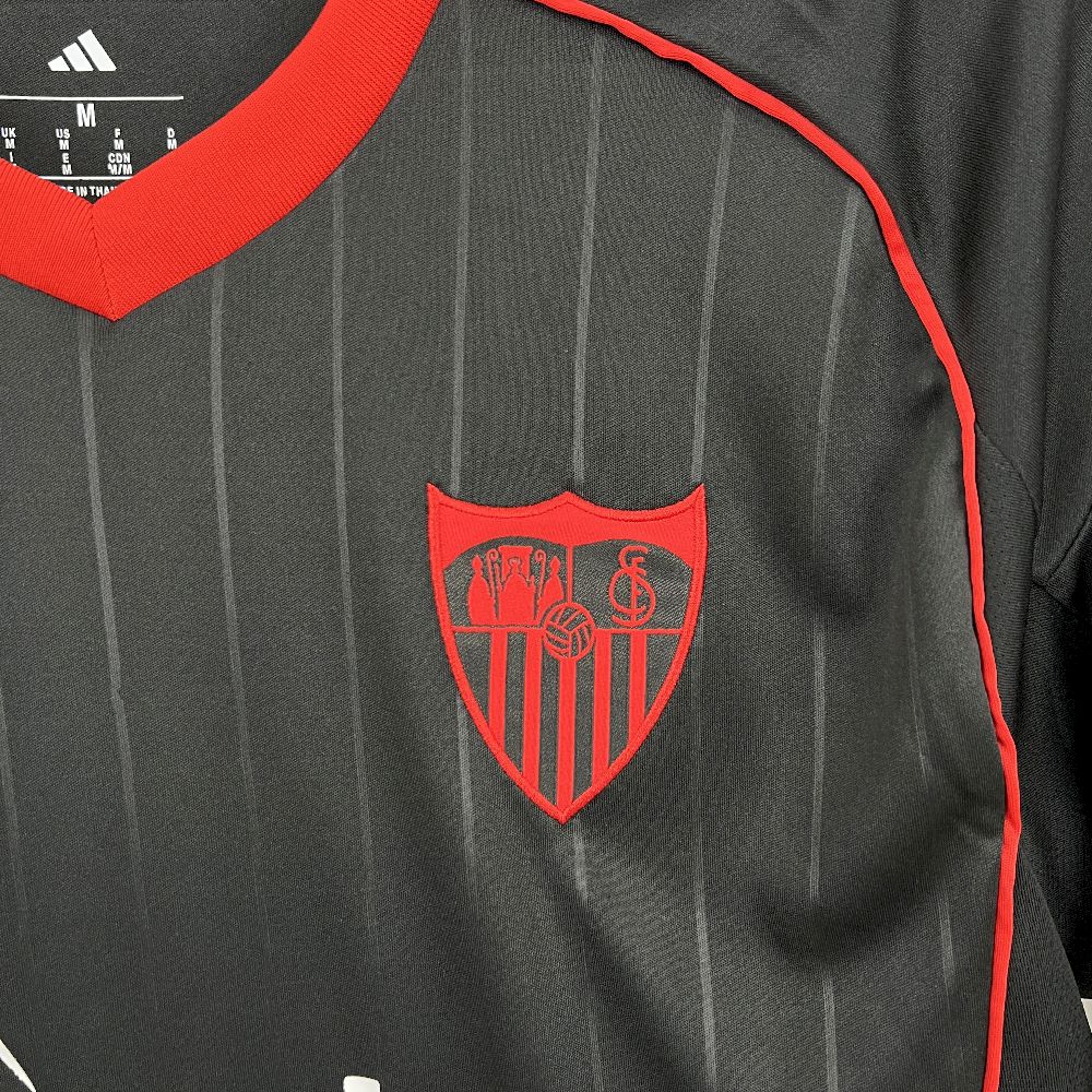 Camisa Sevilla Third 2025/26 Preta - Versão Torcedor