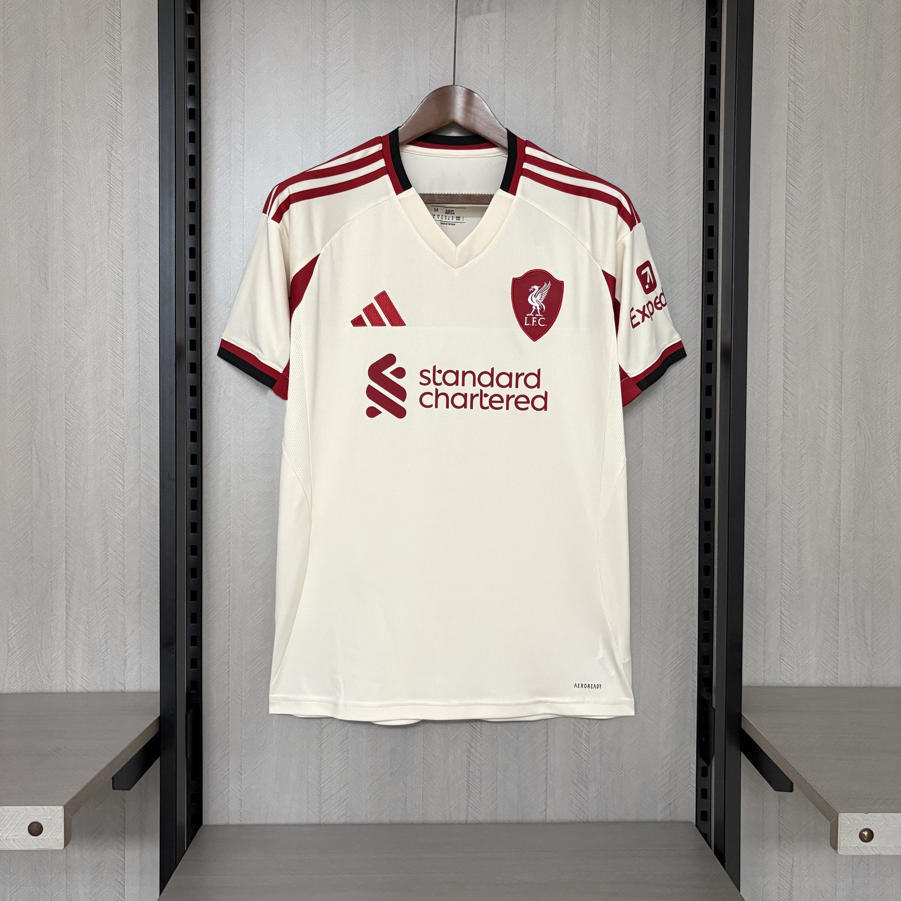 Camisa Liverpool Away 2025/26 Bege - Modelo Torcedor