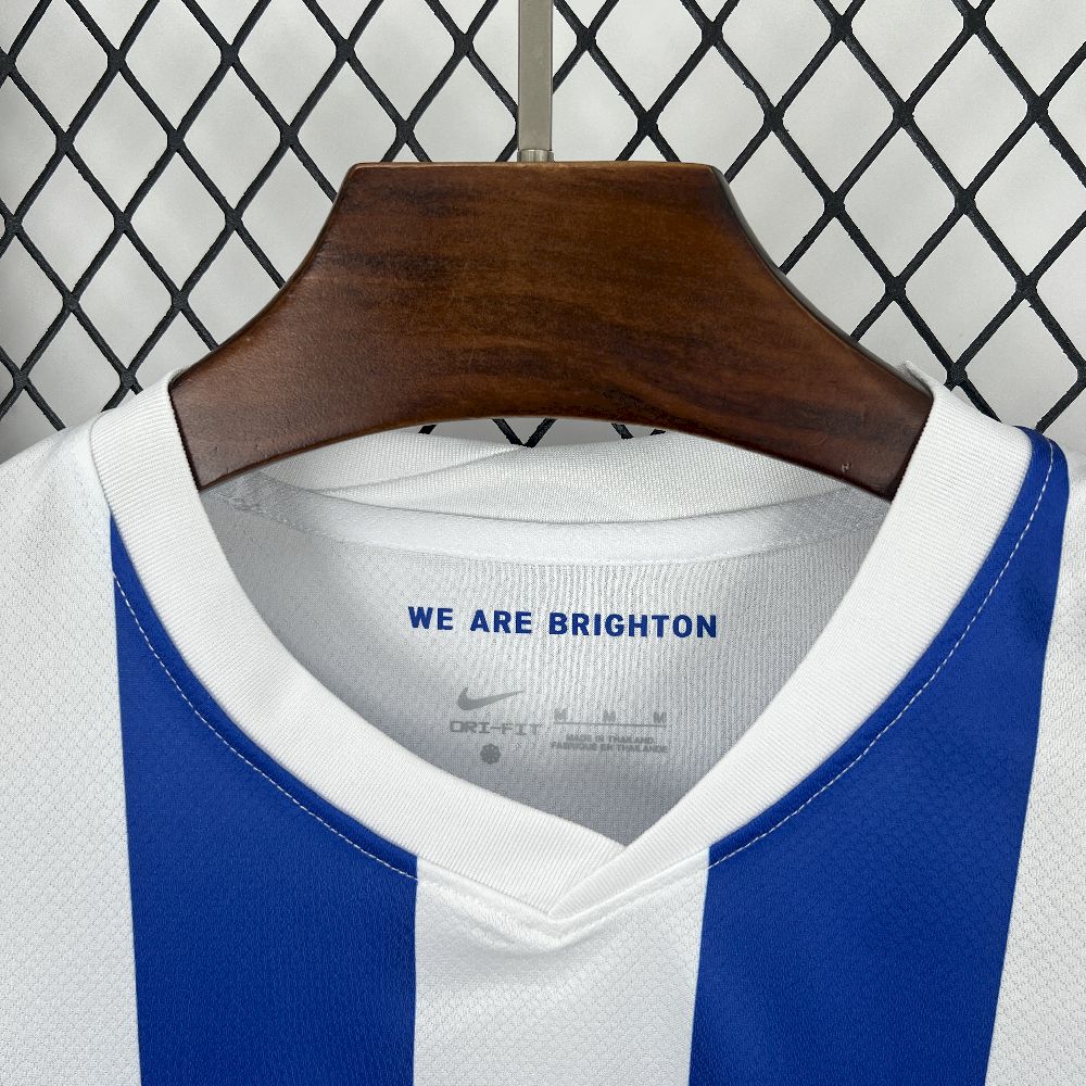 Camisa Brighton Home 2025/26 Azul e Branca - Versão Torcedor