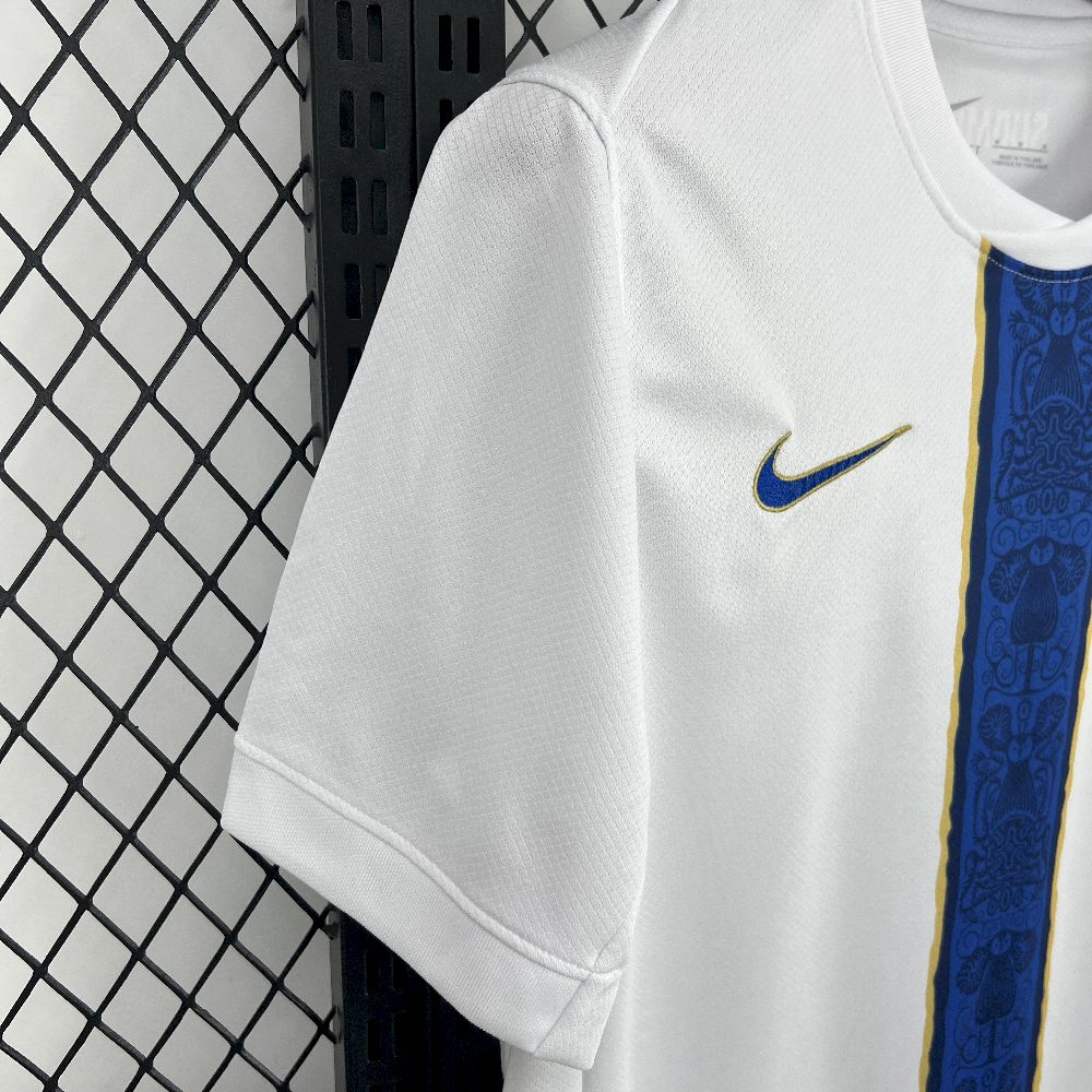 Camisa Seleção Finlândia I 2025 Branca e Azul - Versão Torcedor