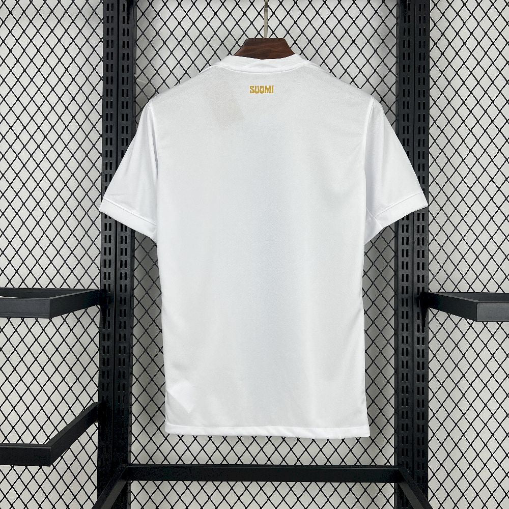Camisa Seleção Finlândia I 2025 Branca e Azul - Versão Torcedor