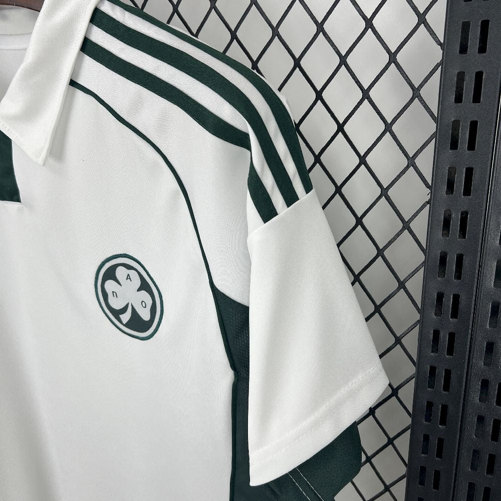 Camisa Panathinaikos F.C Away 2025/26 Branca - Modelo Torcedor