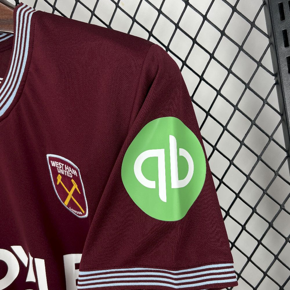 Camisa West Ham 2025/26 Home - Versão Torcedor