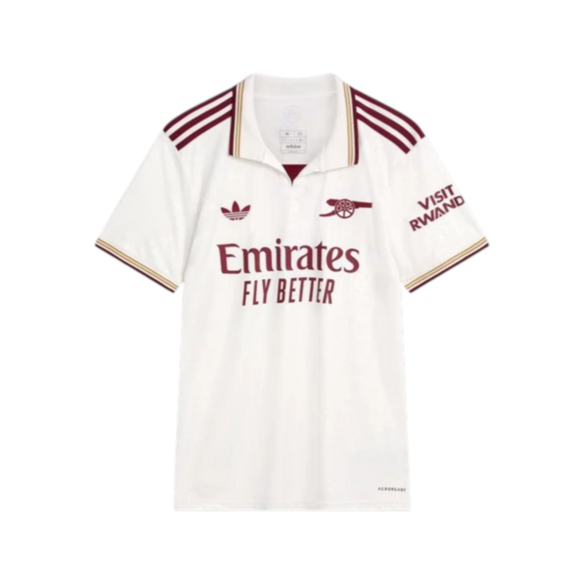 Camisa Arsenal Third 2025/26 Branca - Modelo Torcedor