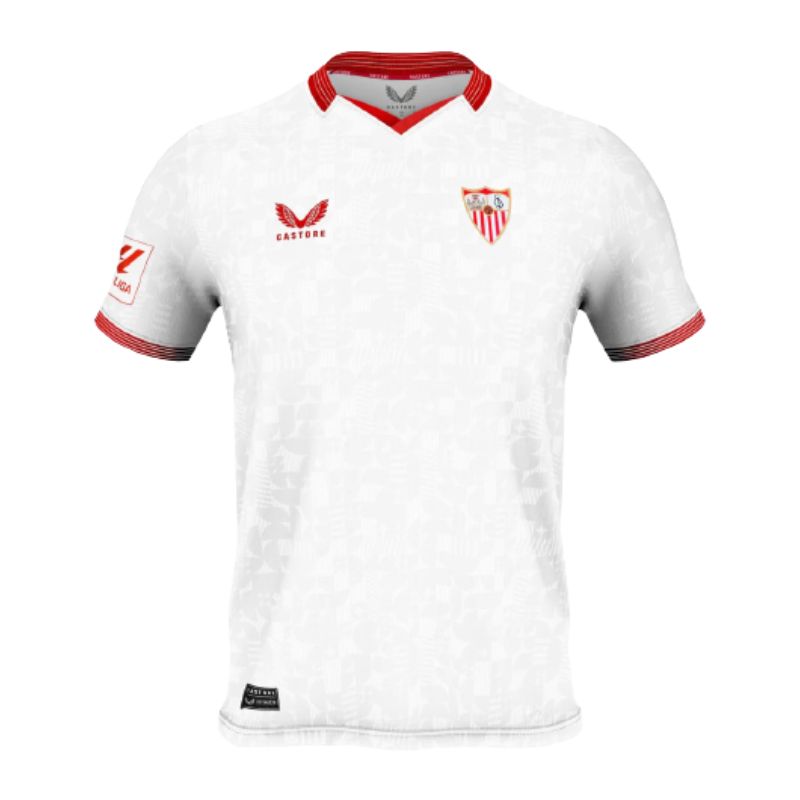 Camisa Sevilla I 2023/24 Branca - Versão Torcedor