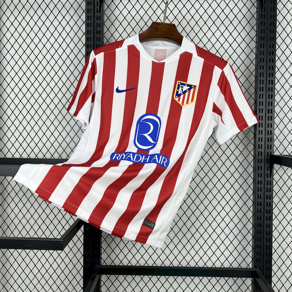 Atlético de Madrid Home 2025/26 Vermelha e Branca - Versão Torcedor