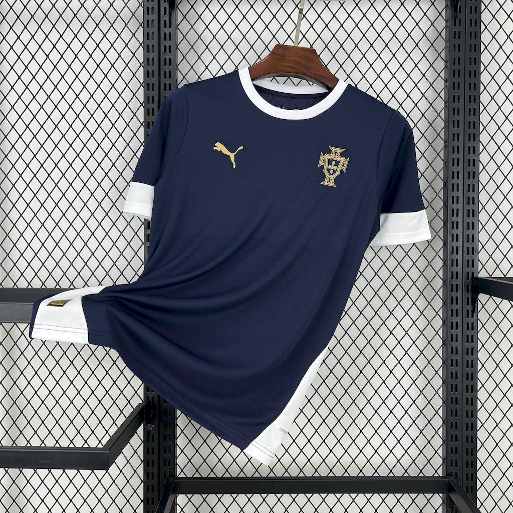 Camisa Seleção Portugal Treino 2025 Azul e Branca - Versão Torcedor