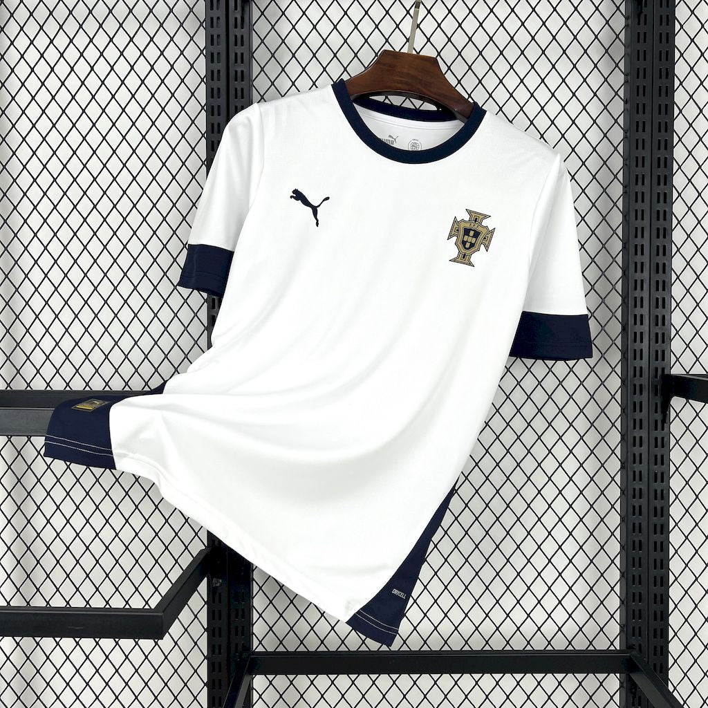Camisa Seleção Portugal Treino 2025 Branca e Azul - Versão Torcedor