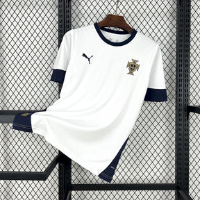 Camisa Seleção Portugal Treino 2025 Branca e Azul - Versão Torcedor