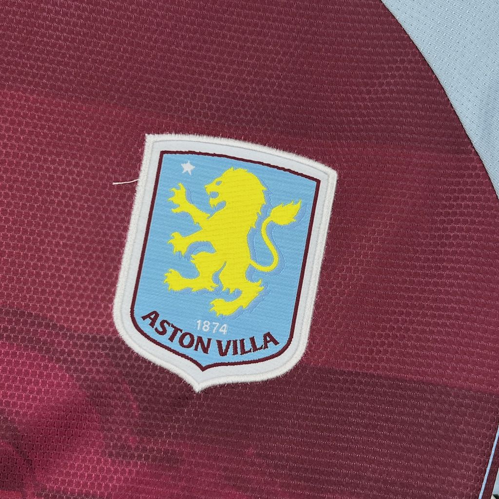 Camisa Aston Villa Home 2025/26 Vermelha e Azul - Versão Torcedor