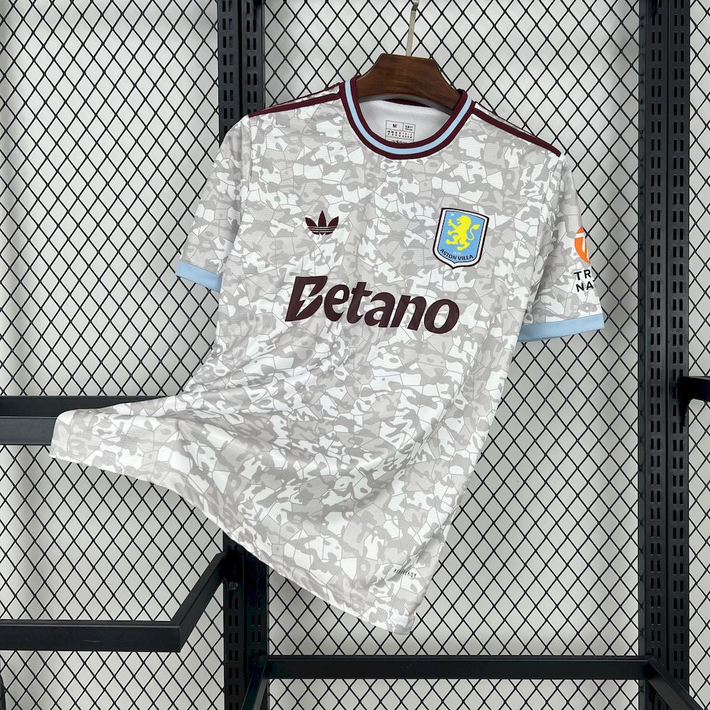 Camisa Aston Villa Third 2025/26 Branca - Versão Torcedor