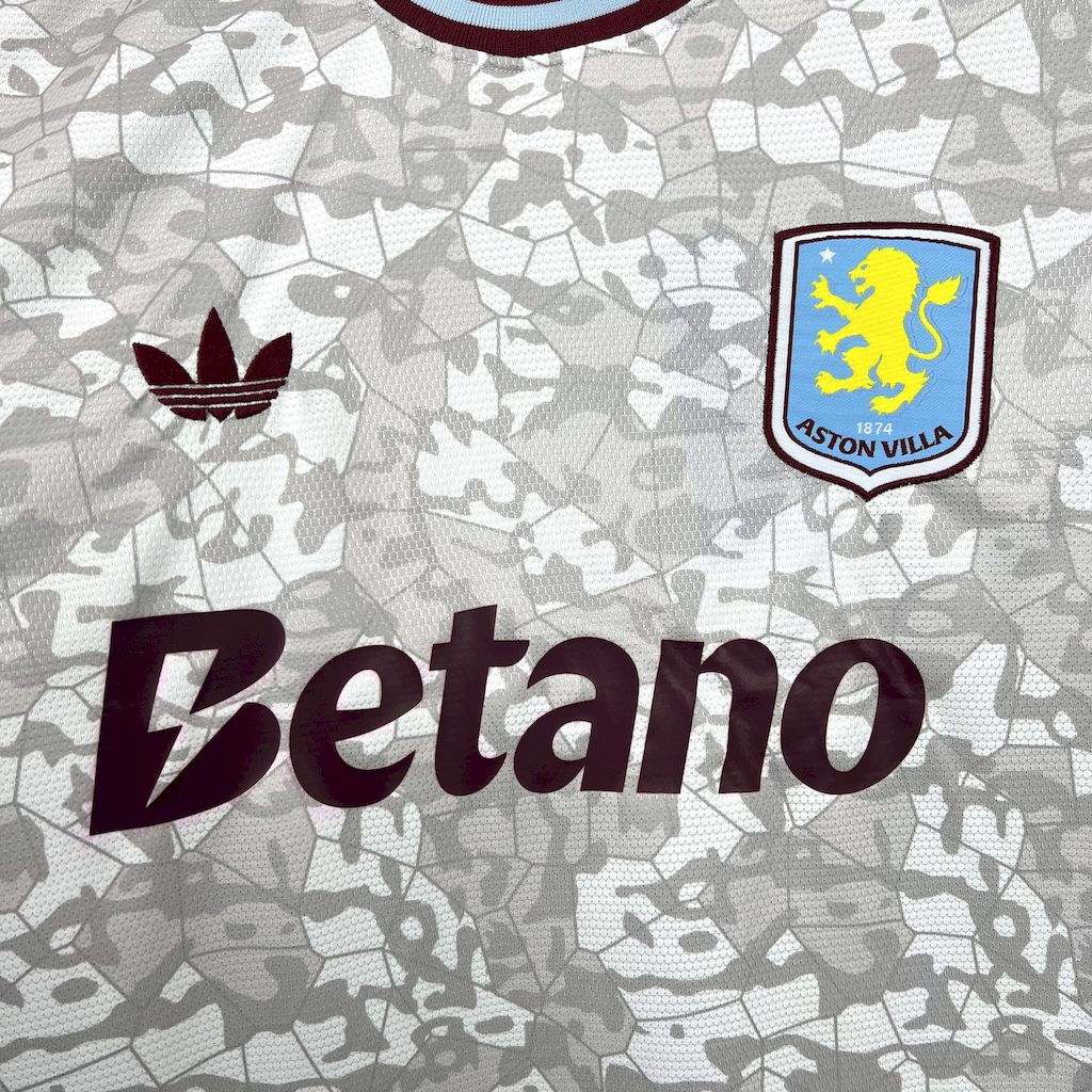 Camisa Aston Villa Third 2025/26 Branca - Versão Torcedor