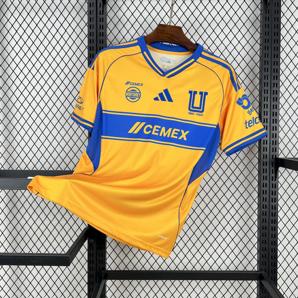 Camisa Tigres UANL 2025/26 Amarela - Versão Torcedor