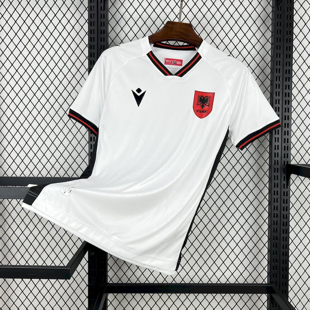 Camisa Seleção Albânia Away 2025 Branca - Versão Torcedor
