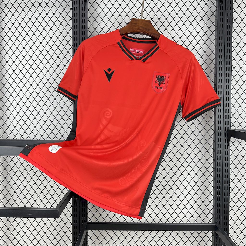 Camisa Seleção Albânia Home 2025 Vermelha - Versão Torcedor