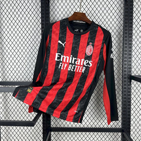 Camisa AC Milan Home 2025/26 Manga Longa - Modelo Torcedor