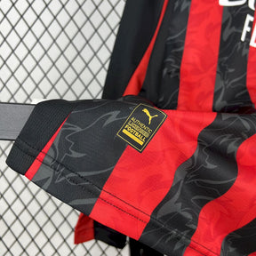 Camisa AC Milan Home 2025/26 Manga Longa - Modelo Torcedor