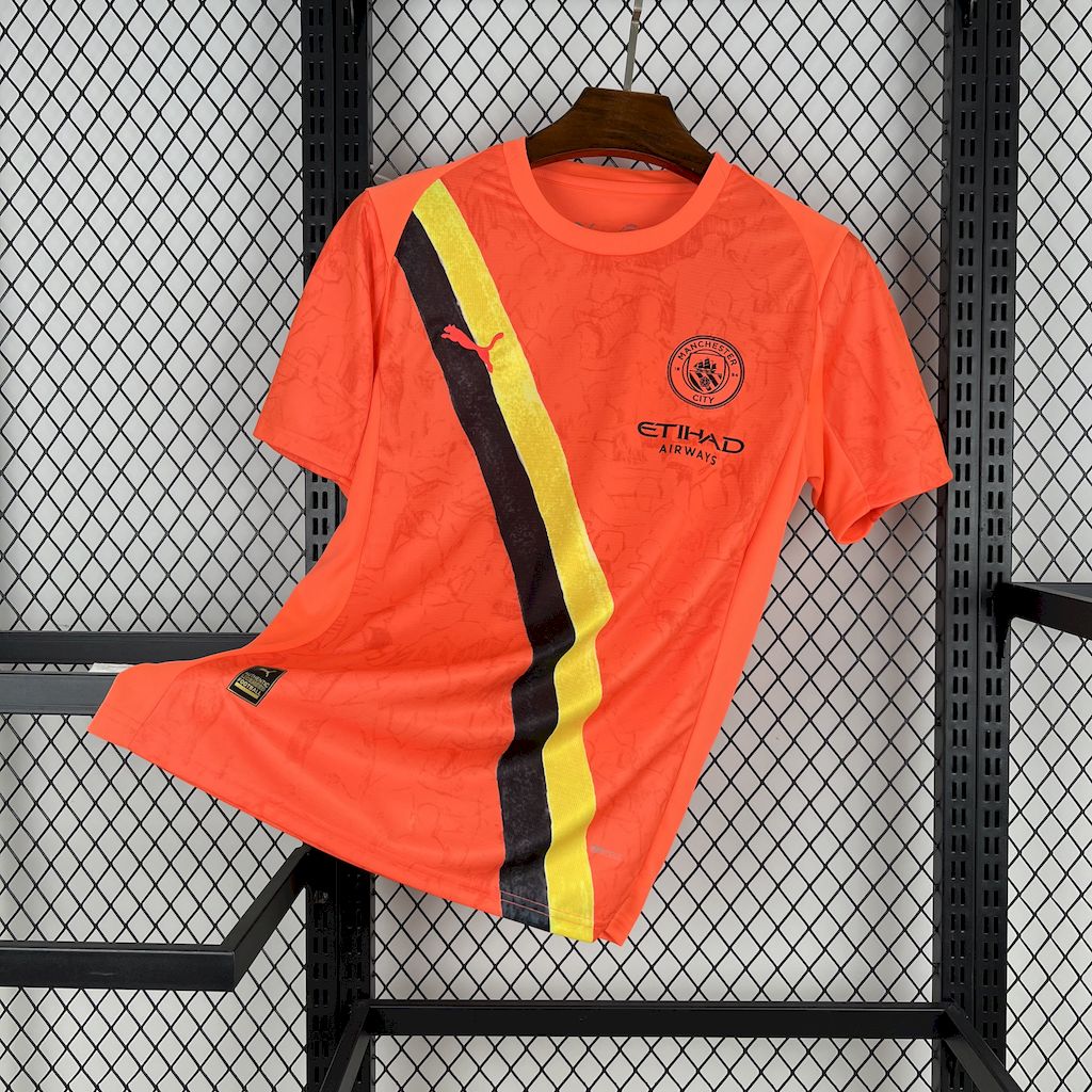 Camisa Manchester City Third 2025/26 Laranja - Versão Torcedor
