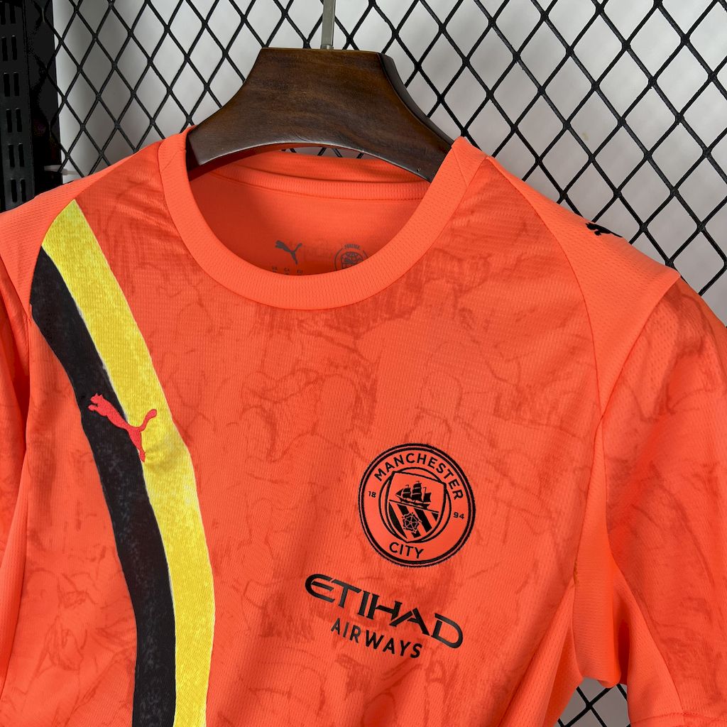 Camisa Manchester City Third 2025/26 Laranja - Versão Torcedor