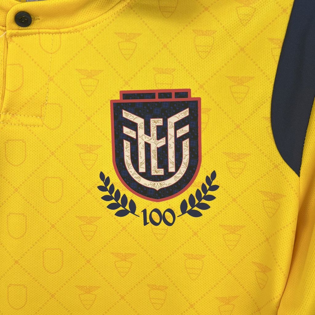 Camisa Seleção Equador I 2025 Amrela - Versão Torcedor