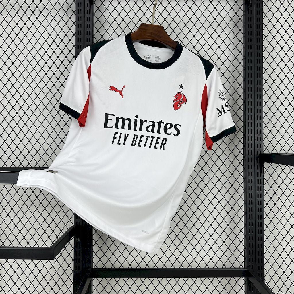 Camisa AC Milan Away 2025/26 Branca - Modelo Torcedor