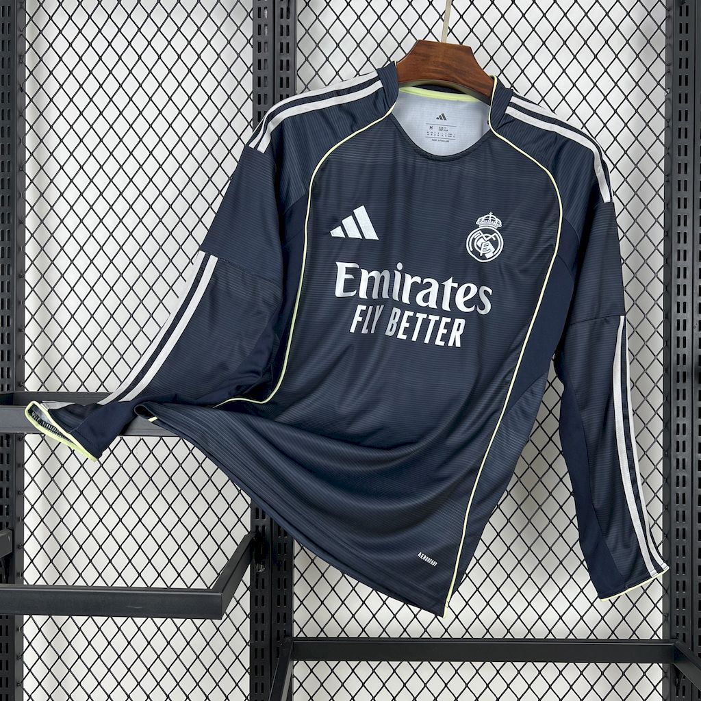 Camisa Real Madrid II 2025/26 Manga Longa - Modelo Torcedor