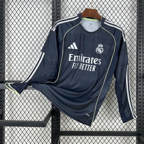 Camisa Real Madrid II 2025/26 Manga Longa - Modelo Torcedor
