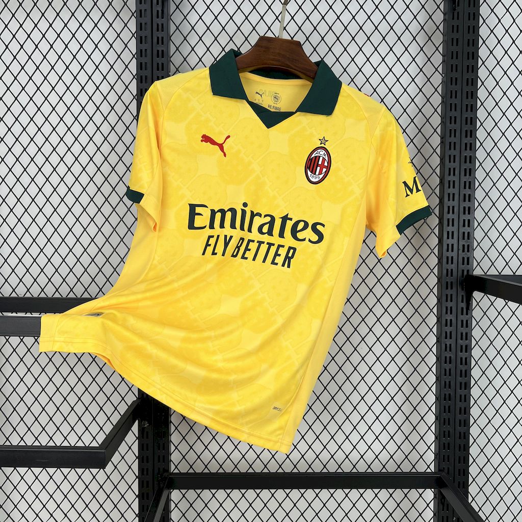 Camisa AC Milan Third 2025/26 Amarela - Modelo Torcedor