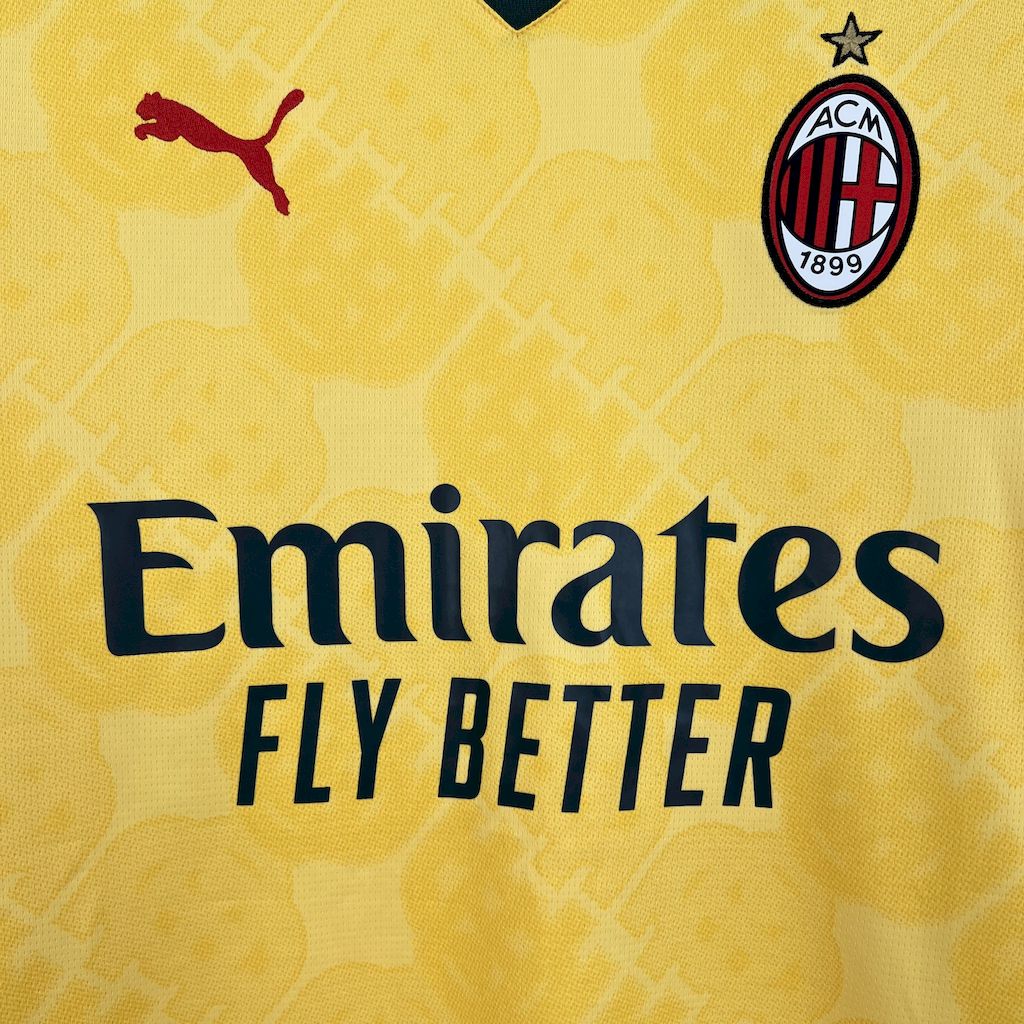 Camisa AC Milan Third 2025/26 Amarela - Modelo Torcedor