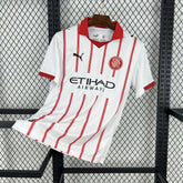 Camisa Girona Home 2025/26 Branca e Vermelha - Versão Torcedor