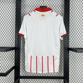 Camisa Girona Home 2025/26 Branca e Vermelha - Versão Torcedor