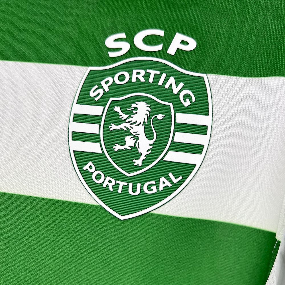 Camisa Sporting Home 2025/26 Verde e Branca - Modelo Torcedor