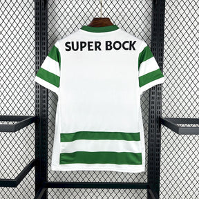 Camisa Sporting Home 2025/26 Verde e Branca - Modelo Torcedor