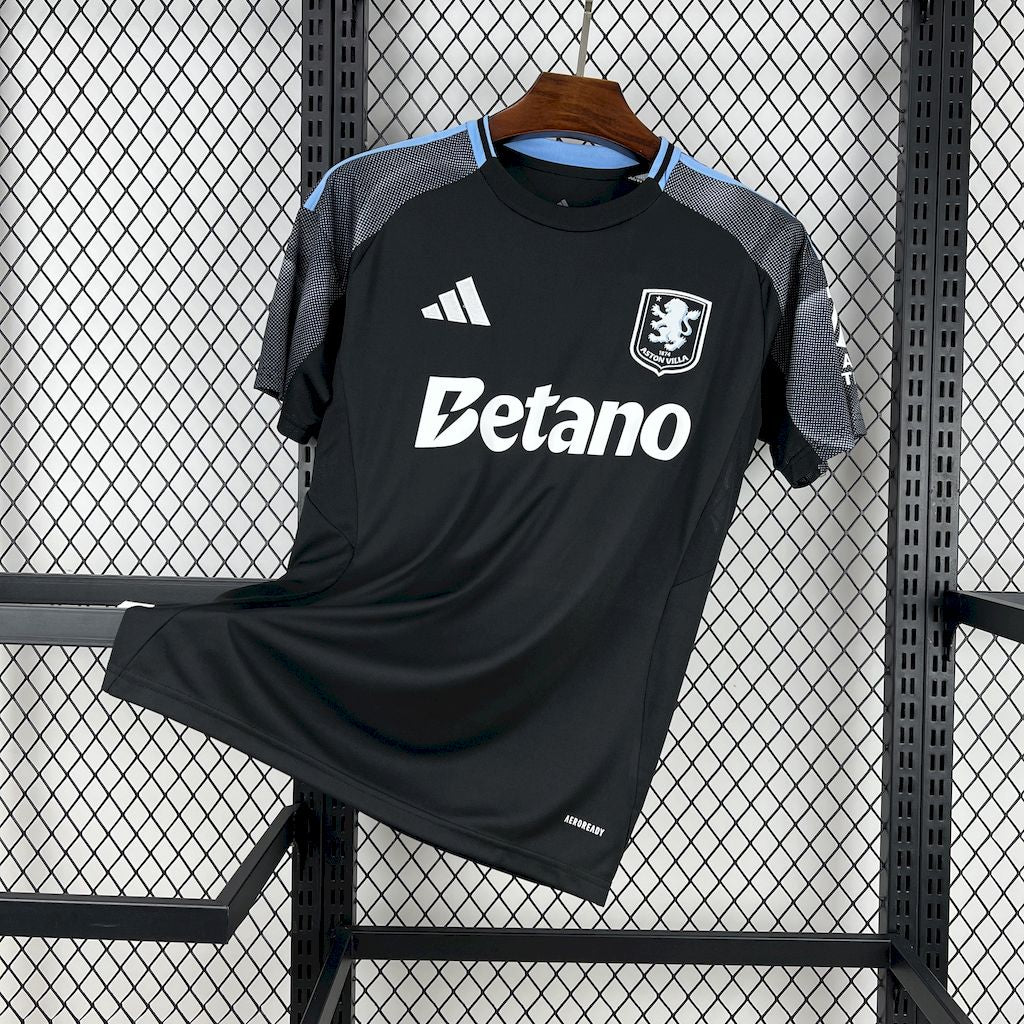 Camisa Aston Villa Away 2025/26 Preta - Versão Torcedor
