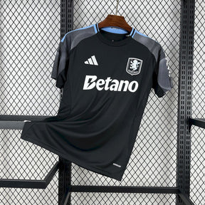 Camisa Aston Villa Away 2025/26 Preta - Versão Torcedor